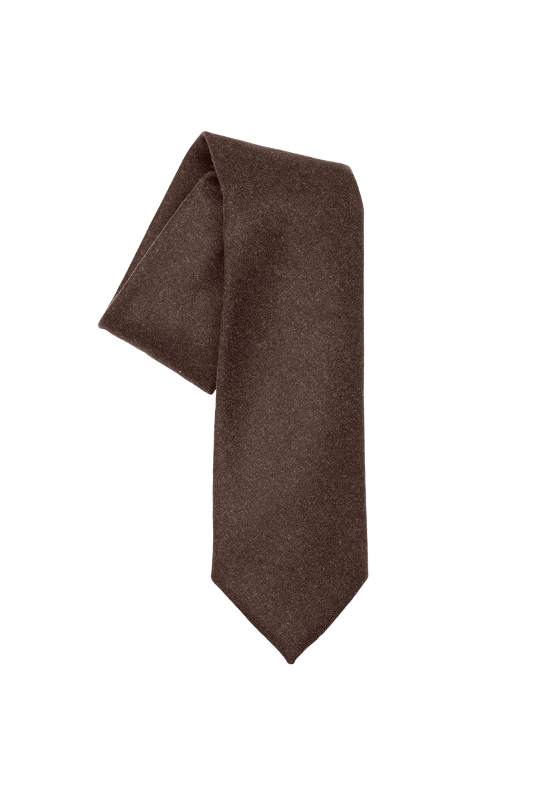 Brown Wool Classic Tie