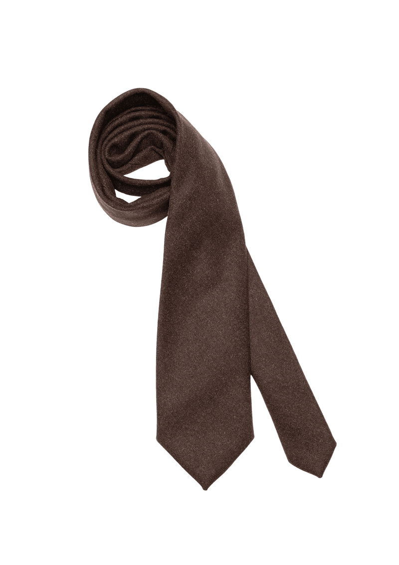 Brown Wool Classic Tie