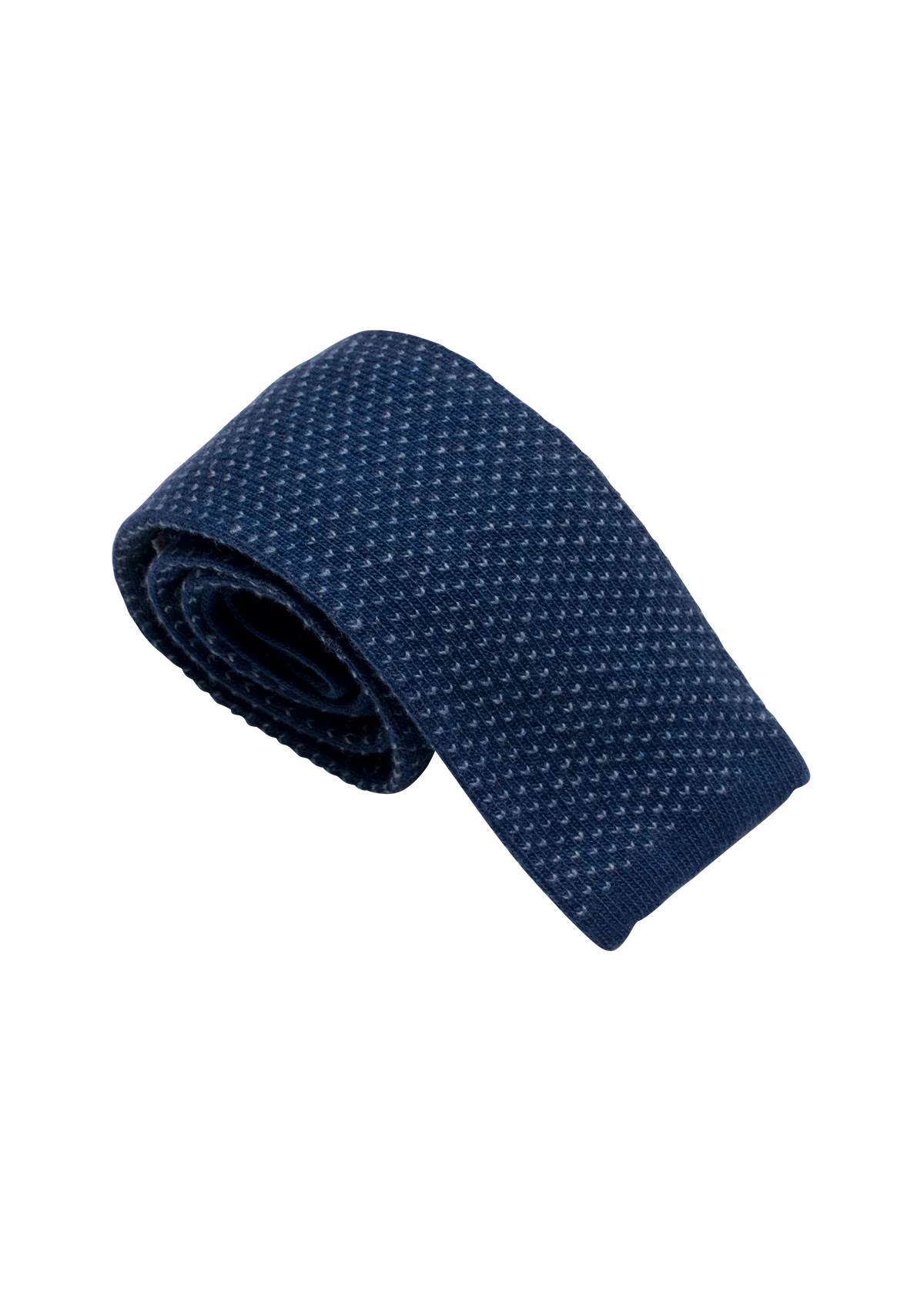 Blue & Azure Wool Maglia Tie, Pattern 2