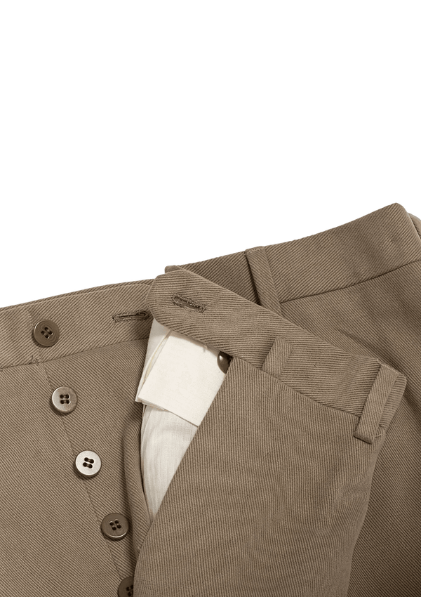 Beige Fustagno Men's Cotton Trousers