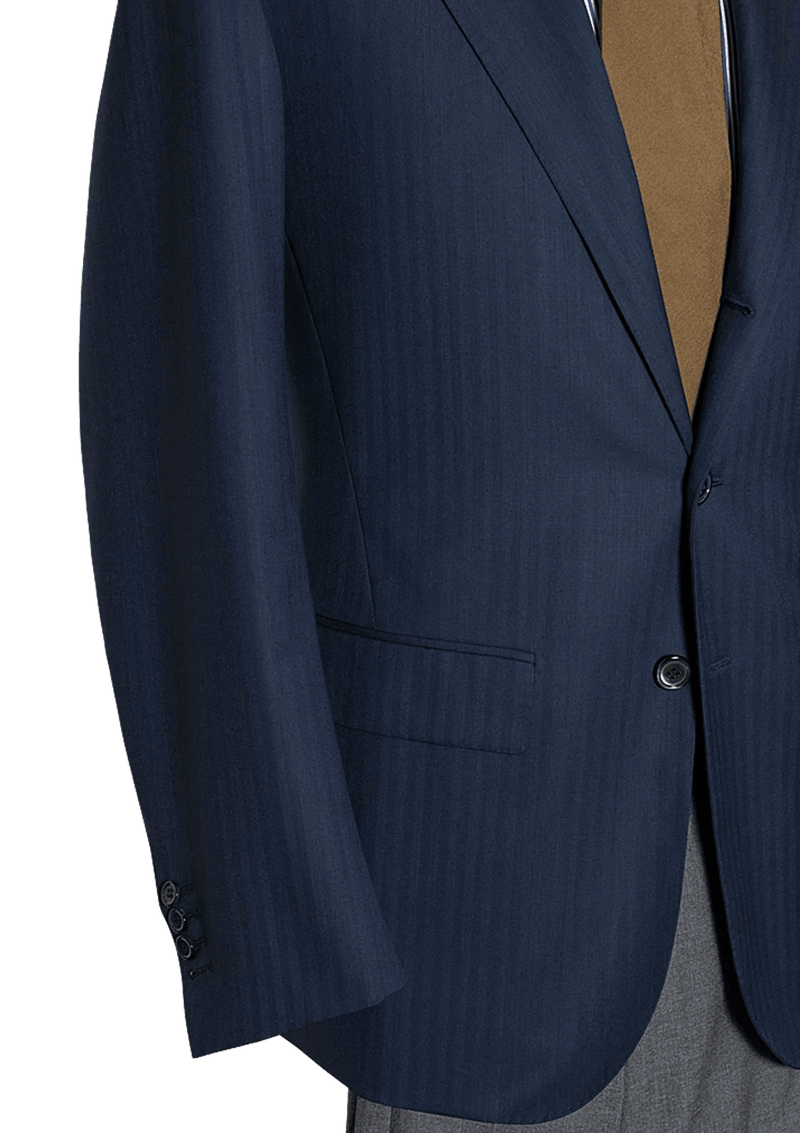 Blue herringbone blazer on sale