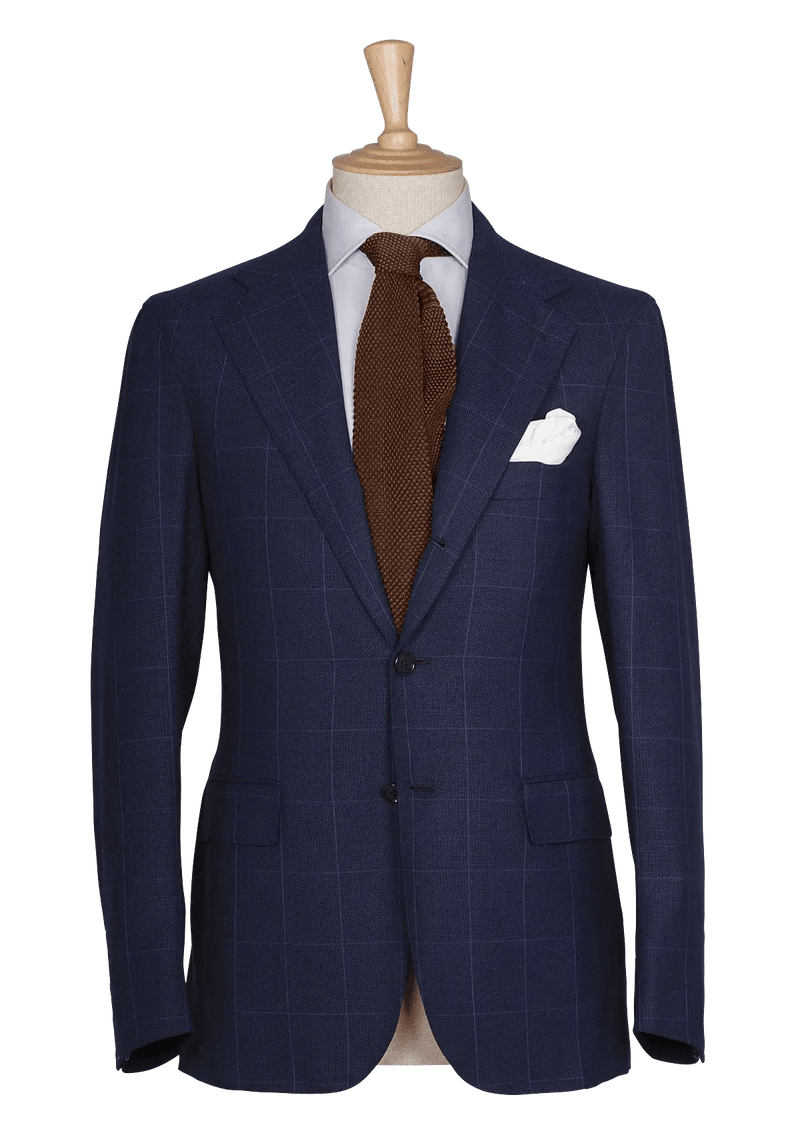 Blue Men's Blazer with check pattern design