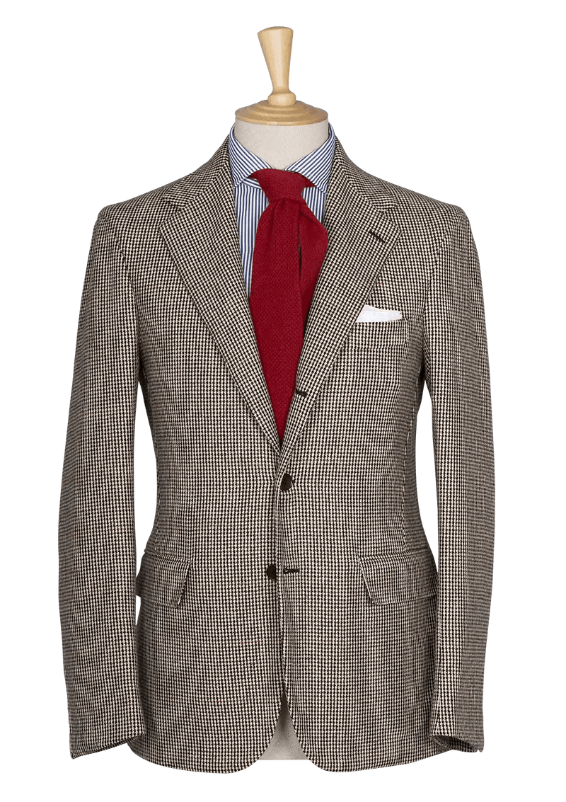 Brown Men's houndstooth jacket