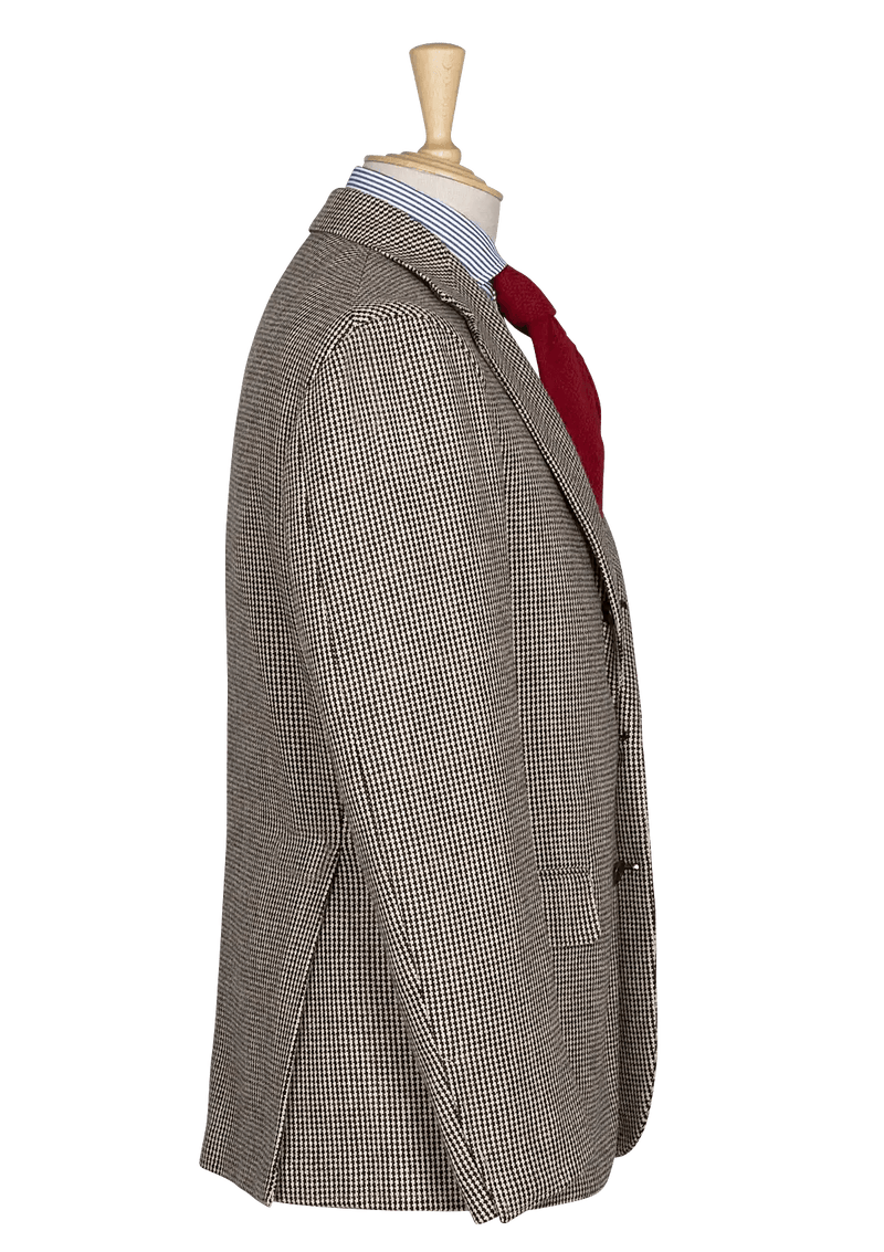 Brown Men's houndstooth jacket