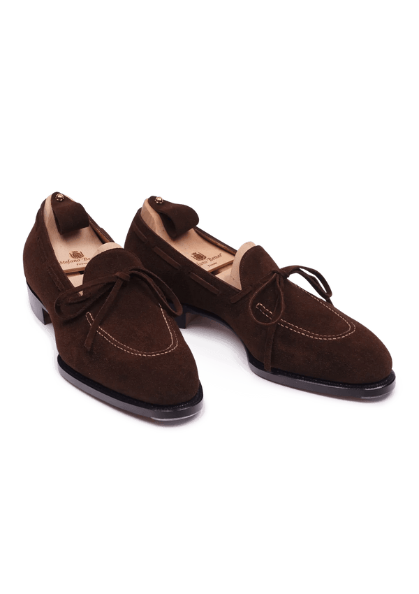Chocolate Brown Bow Tie Loafers