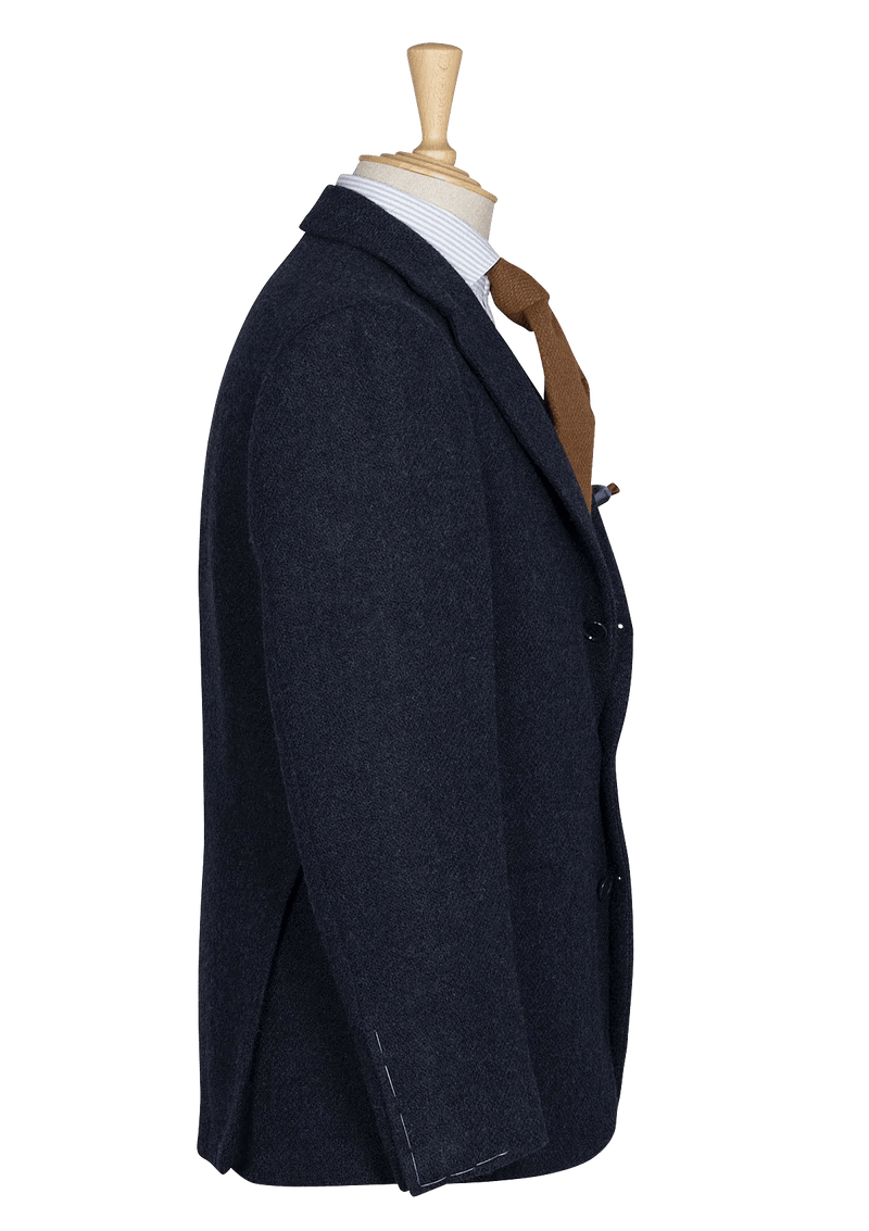 Deep Blue Tweed Unstructured Jacket | Stefano Bemer Deep Blue Tweed Unstructured Jacket | Stefano Bemer