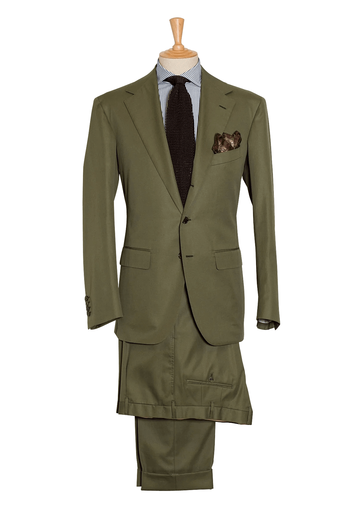 Green Cotton Men' suit in Larusmiani Cotton Stefano Bemer