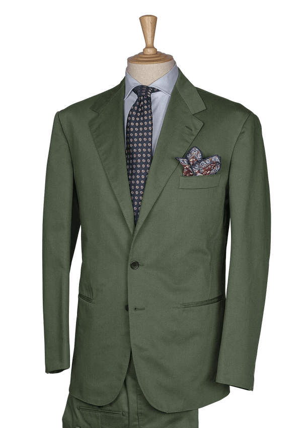 Green Cotton Men's suit