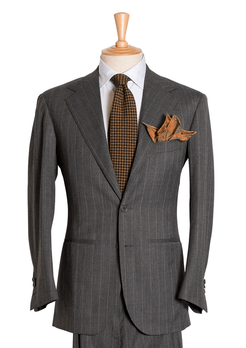 Buy Men Grey Slim Fit Stripe Party Three Piece Suit Online - 672750 | Louis  Philippe