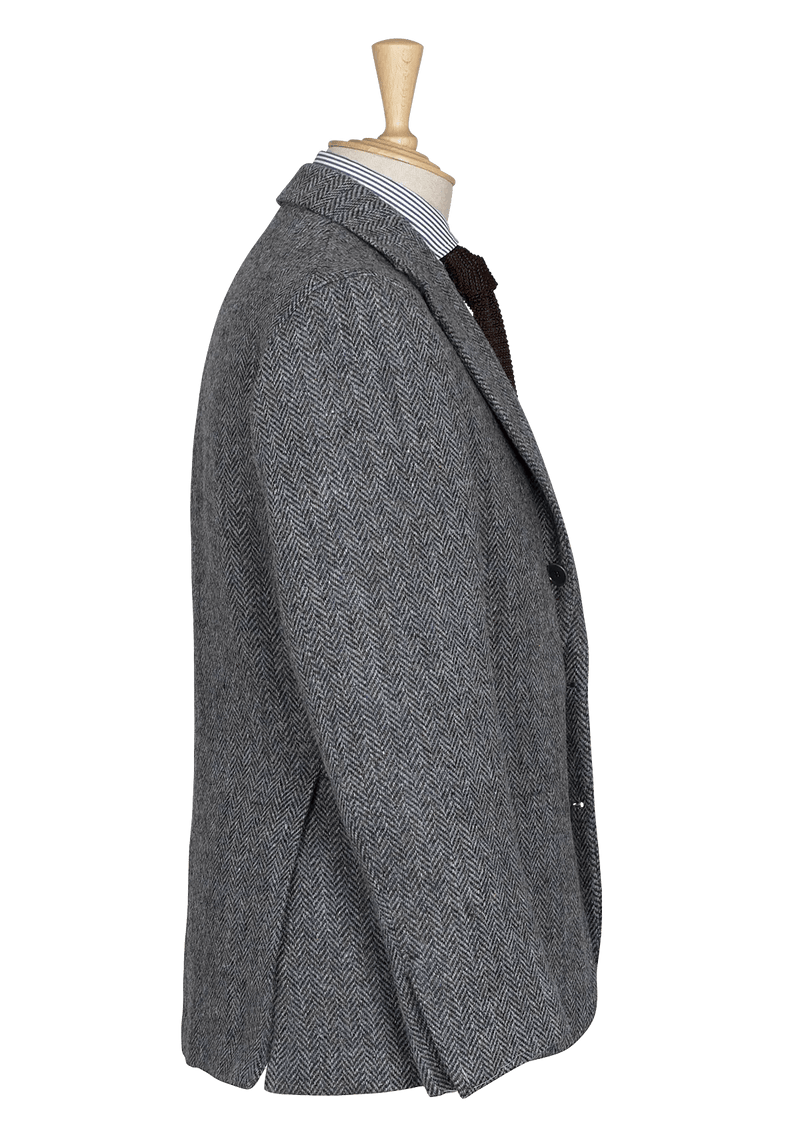 Ice Blue Herringbone Men's jacket