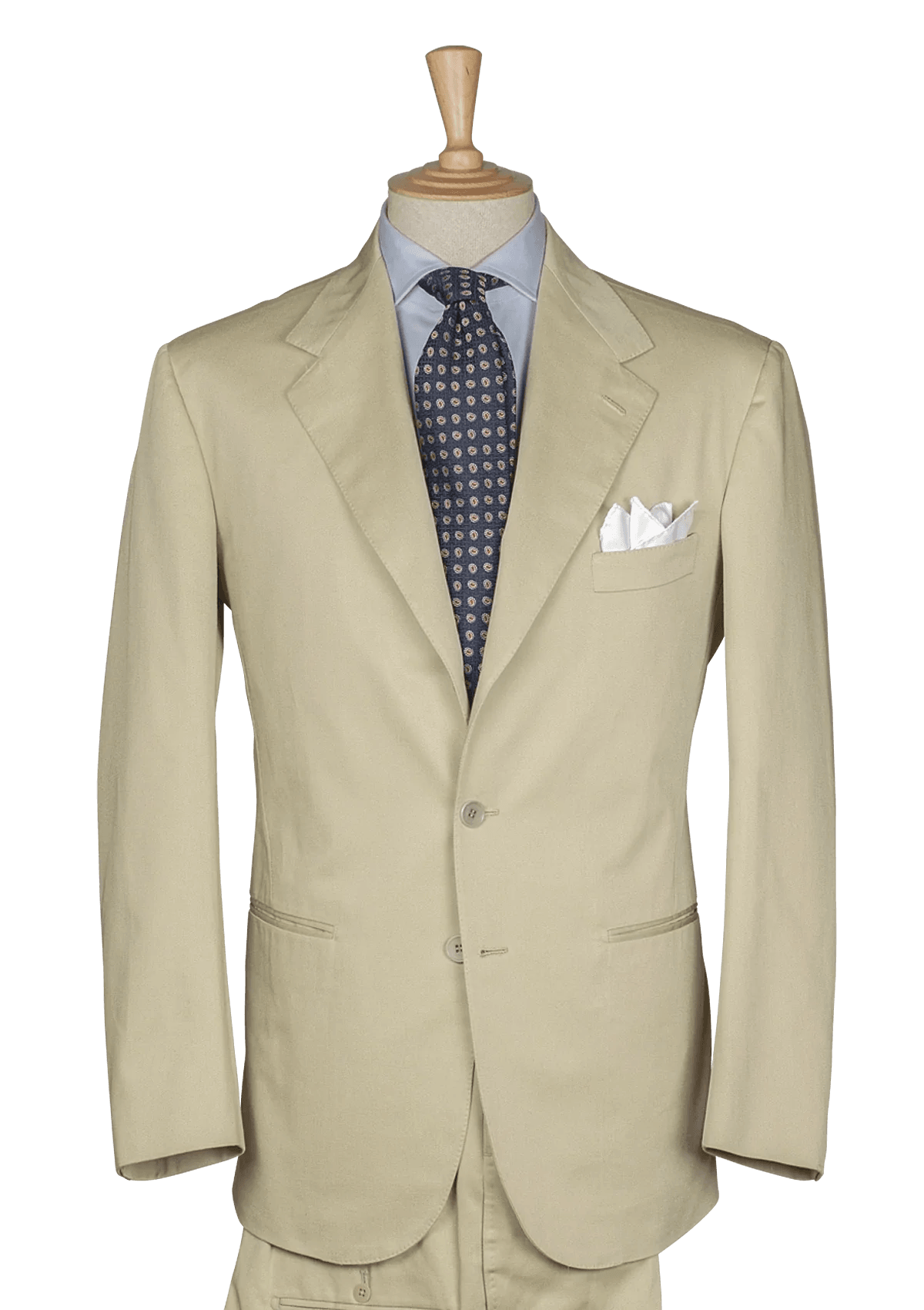 Ivory Cotton Men's Suit in Larusmiani Cotton – Stefano Bemer
