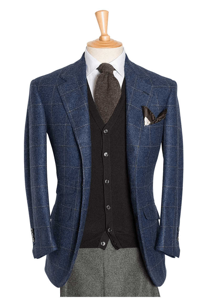 Men's Blue Casmere Check Jacket