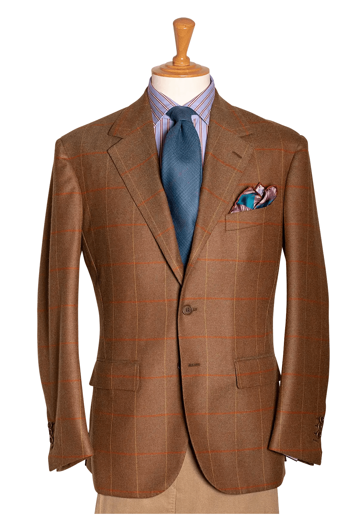 Men's Brown Sport Coat with pane design