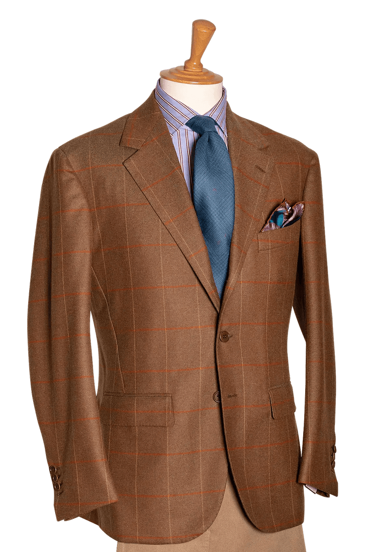 Men's Brown Sport Coat with pane design