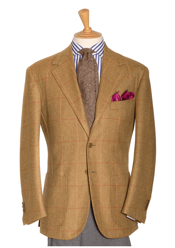 Men's Brown Tweed Pane Jacket