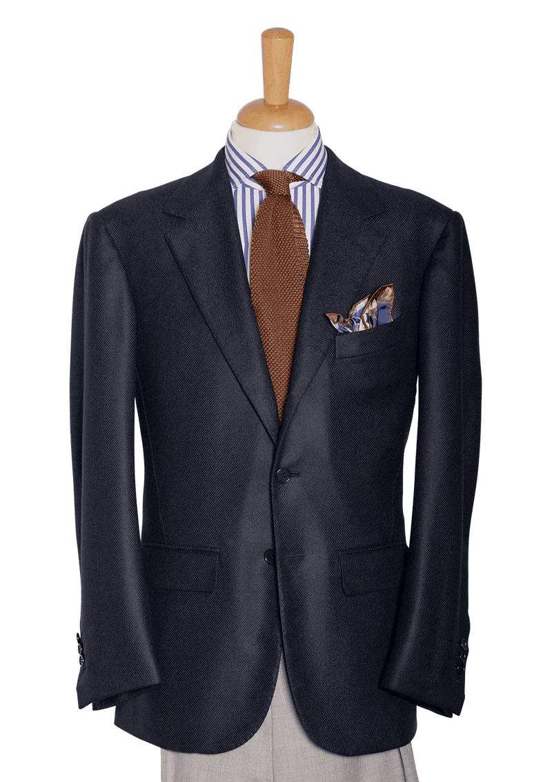 Men's Dark Blue Cashmere Blazer | Stefano Bemer Men's Dark Blue Cashmere Blazer | Stefano Bemer