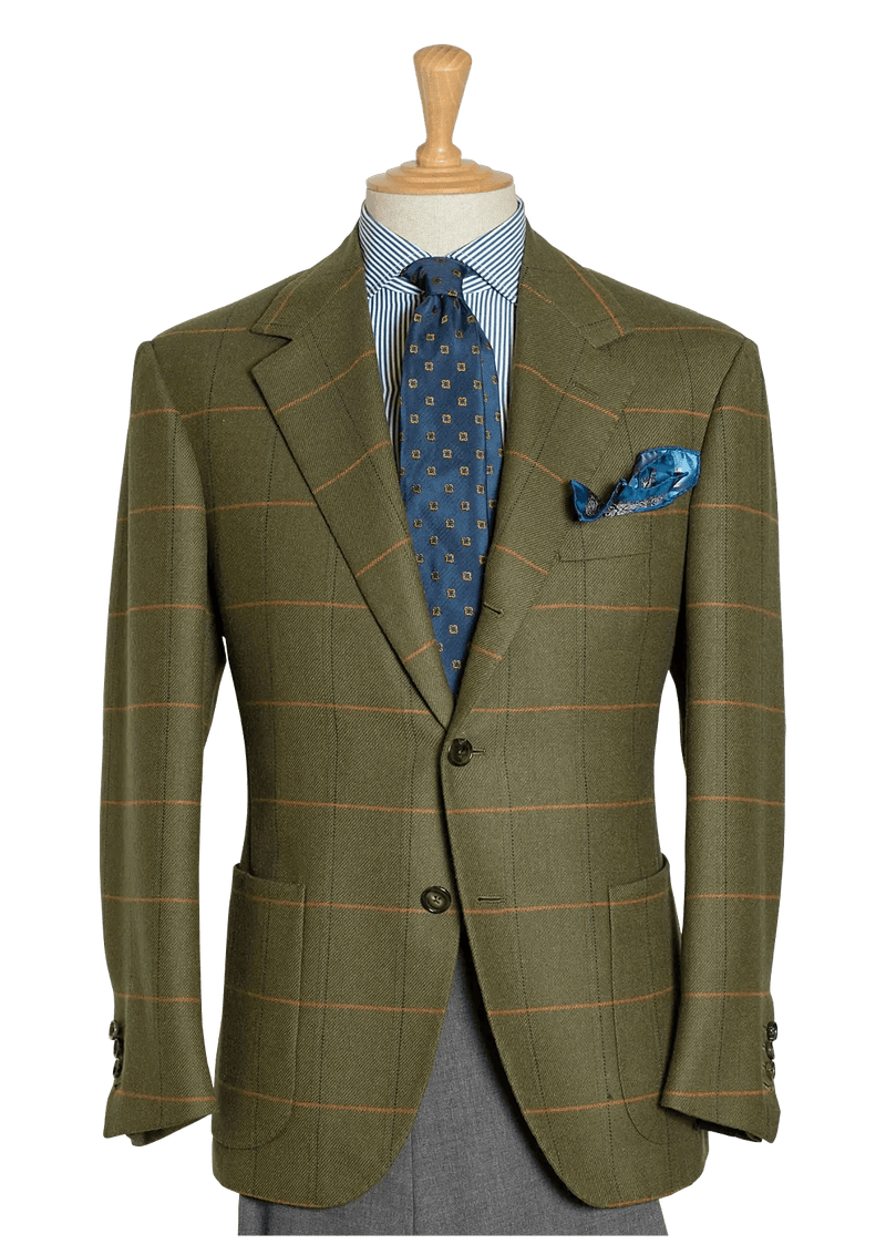 Men's Green Tweed Sport Coat in W Bill Tweed Stefano Bemer Men's Green Tweed Sport Coat in W Bill Tweed Stefano Bemer
