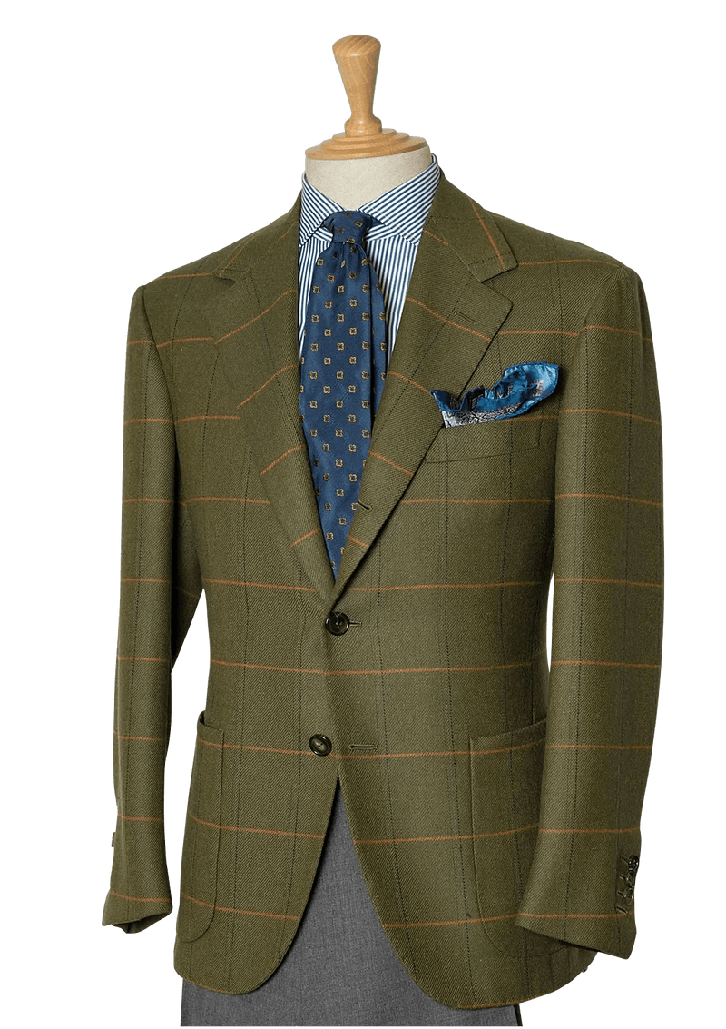 Men's Green Tweed Sport Coat