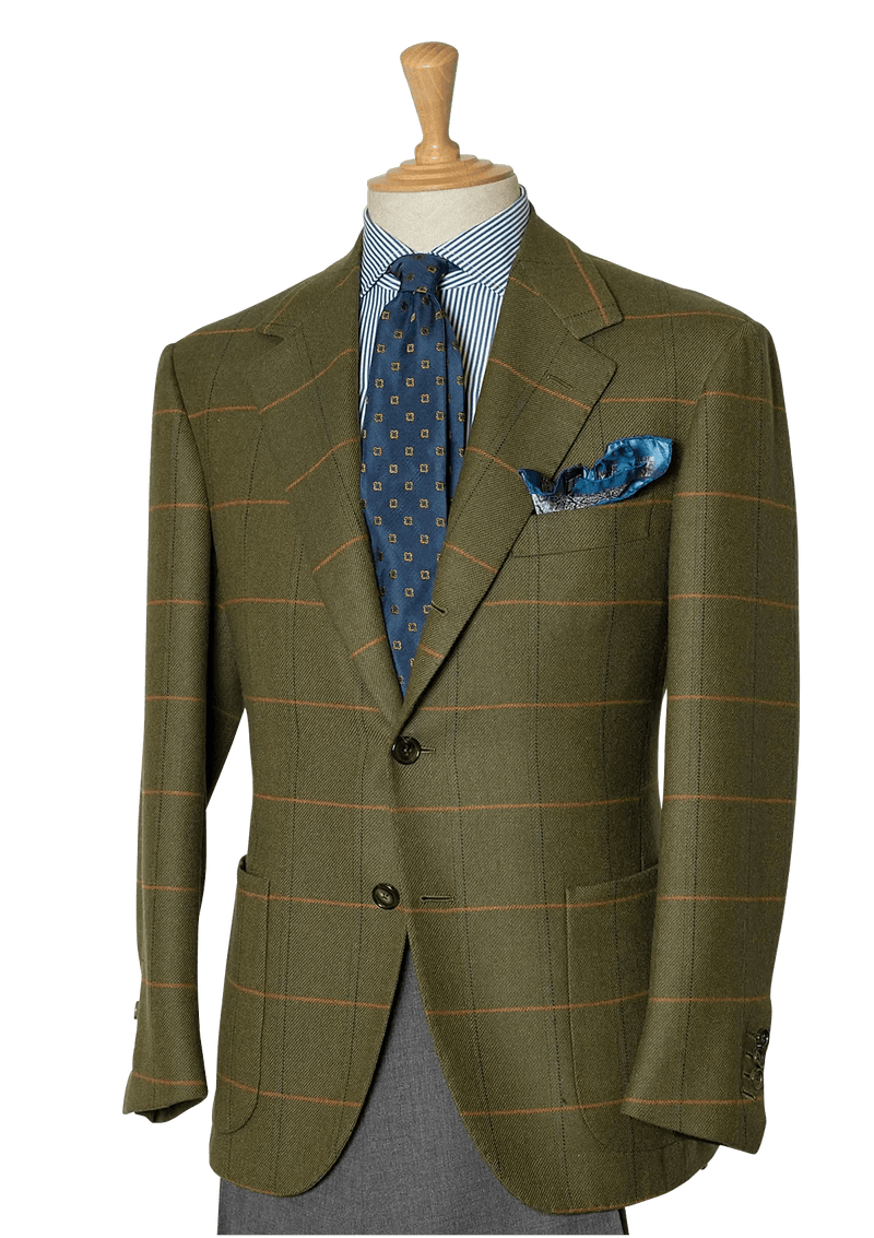 Men s Green Tweed Sport Coat in W Bill Tweed Stefano Bemer