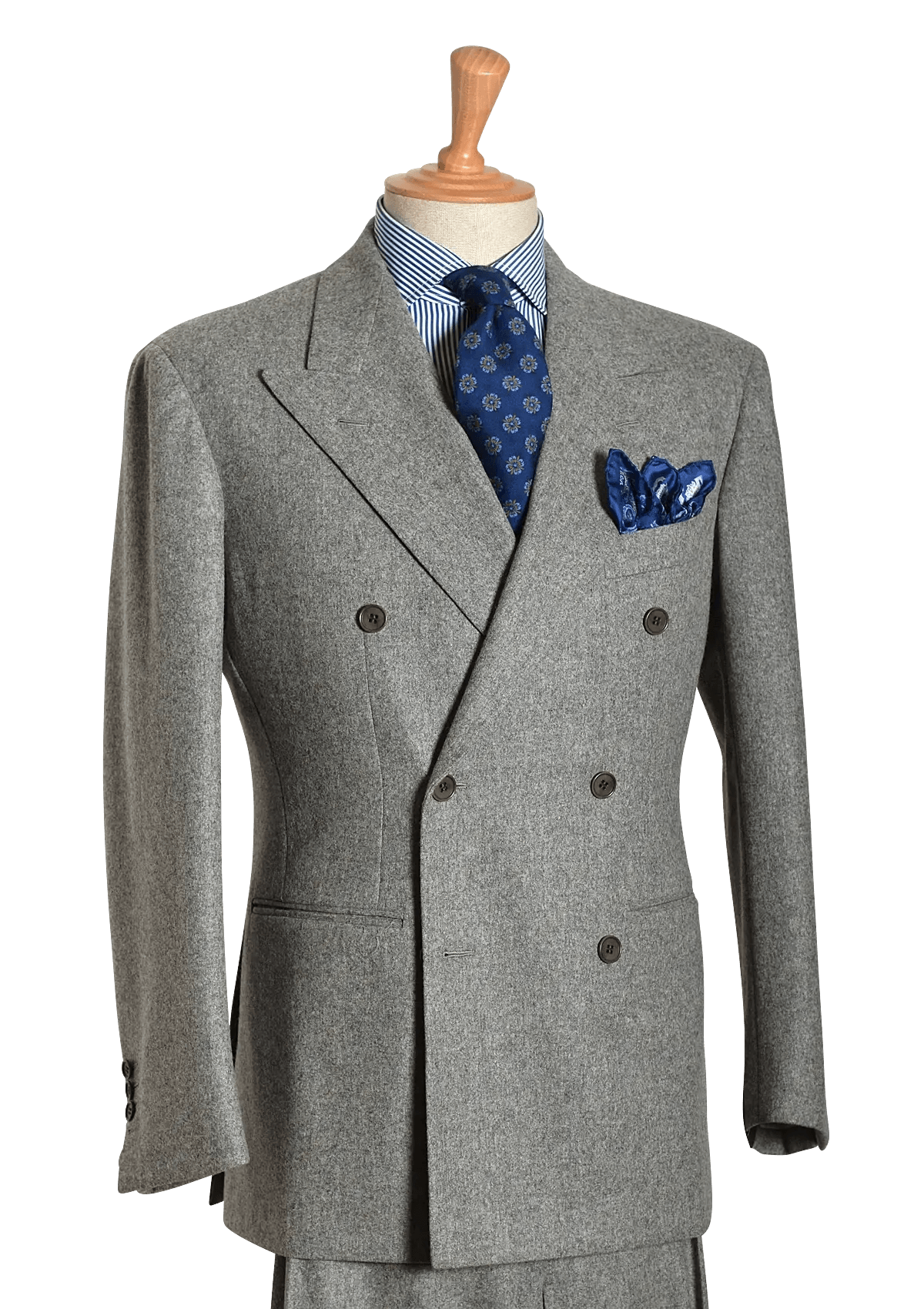 Men's Grey Wool Flannel Suit in Italian 100% wool flannel – Stefano Bemer