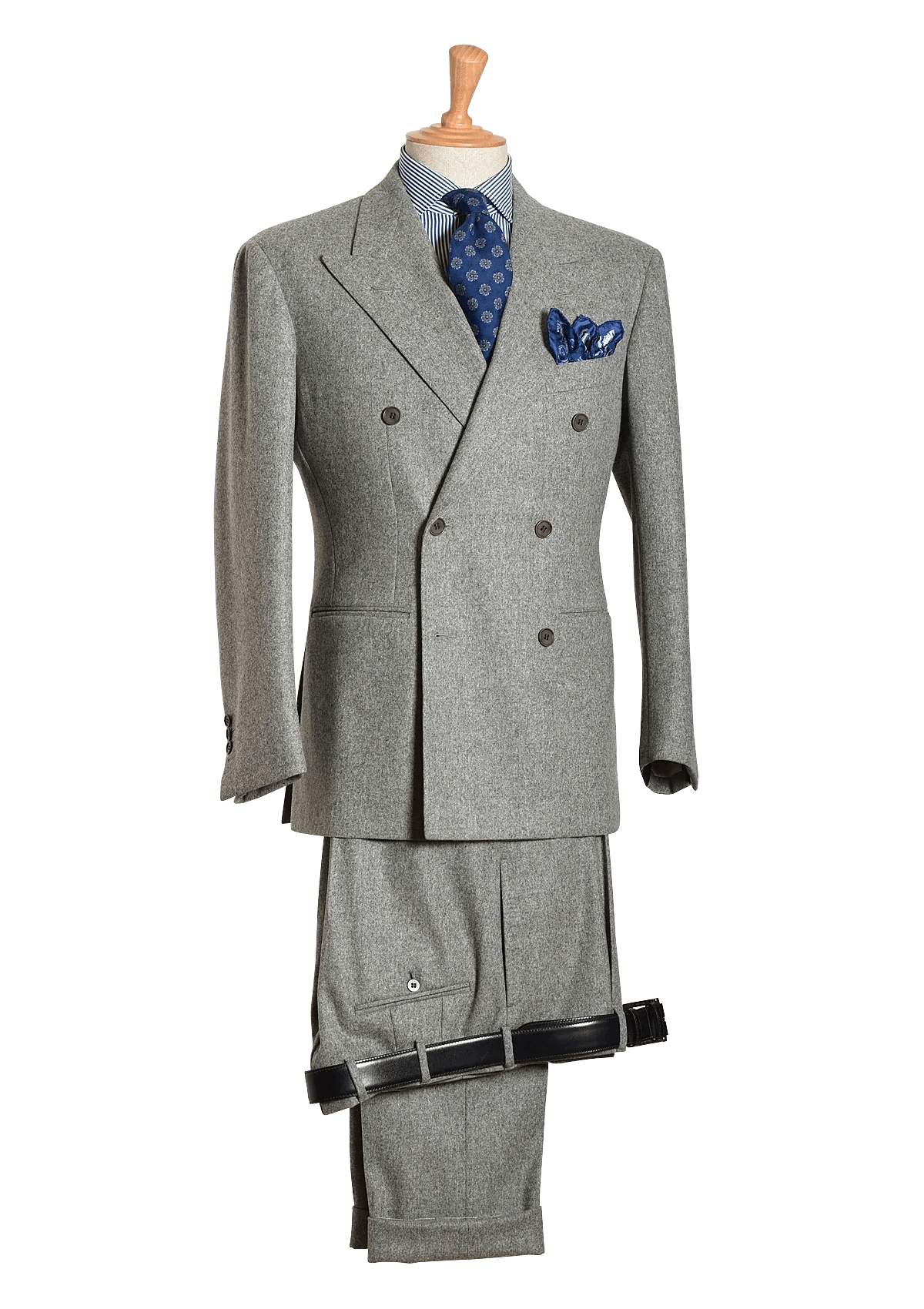 Men's Grey Wool Flannel Suit | Stefano Bemer