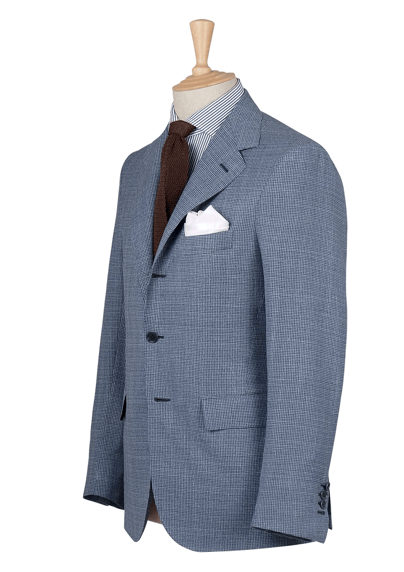 Men's Light Blue Check Summer Sport Coat