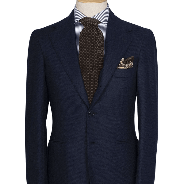 Navy blue Men\'s Blazer in English wool 100% – Stefano Bemer