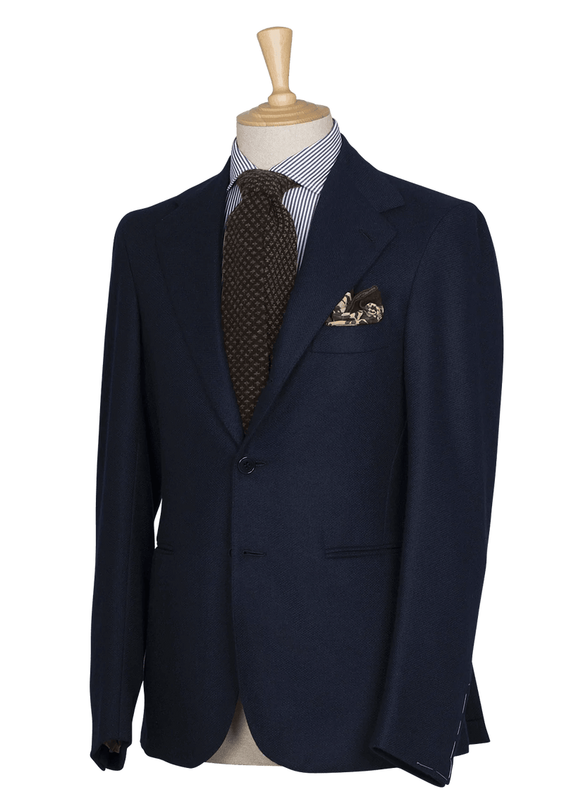 Navy blue Men's Blazer in English wool 100% – Stefano Bemer