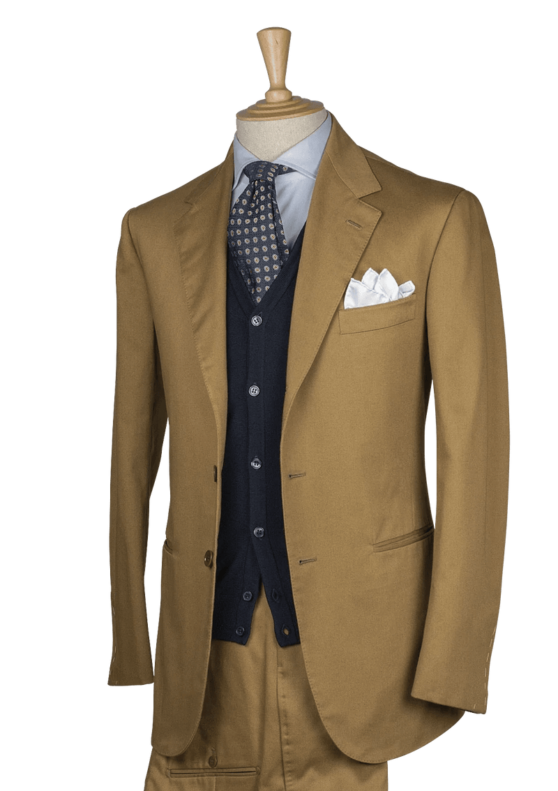 tobacco double breasted suit Proper Cloth Double Breasted Tobacco Irish Linen Carmine Men's Custom Suit